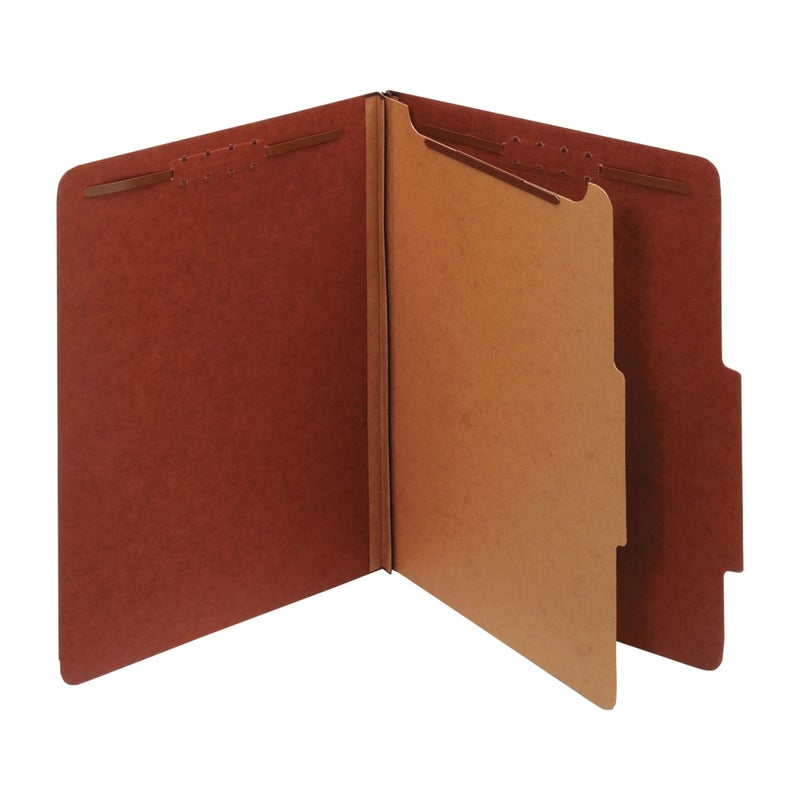 Office Depot أدراج تصنيف مكتب ديوتي، 1 3/4 بوصة. توسيع، حجم رسالة، 1 فاصل، 60% معاد تدويره، أحمر، عبوة من 5، OM01729 - Image 1